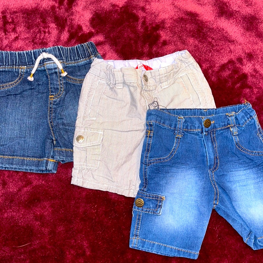 Set of 3 Baby Boys Shorts Bundle
